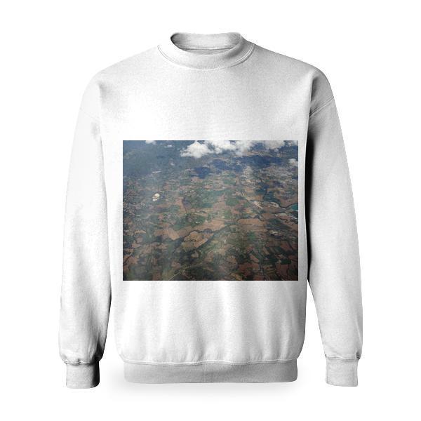 Top View Of Green And Brown Field Basic Sweatshirt
