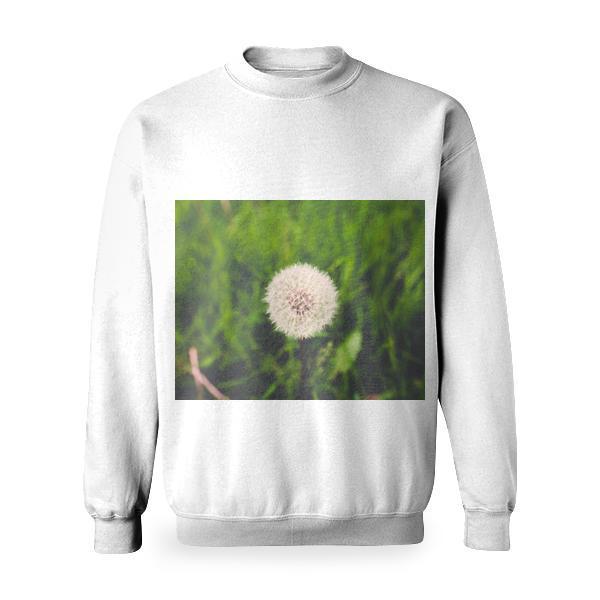 White Flower In Grass Basic Sweatshirt