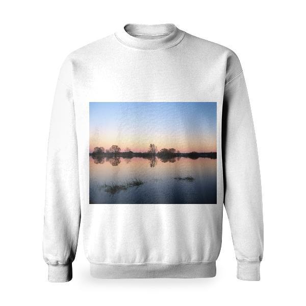 Panoramic Photography Of Trees Under Clear Bluy Sky Durign Daytime Basic Sweatshirt