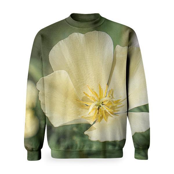 Selective Focus Photography Of Yellow Petaled Flower Basic Sweatshirt
