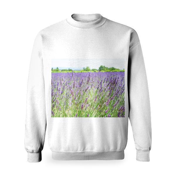 Lavender Field During Daytime Basic Sweatshirt