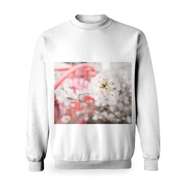White Flower On Daytime Basic Sweatshirt