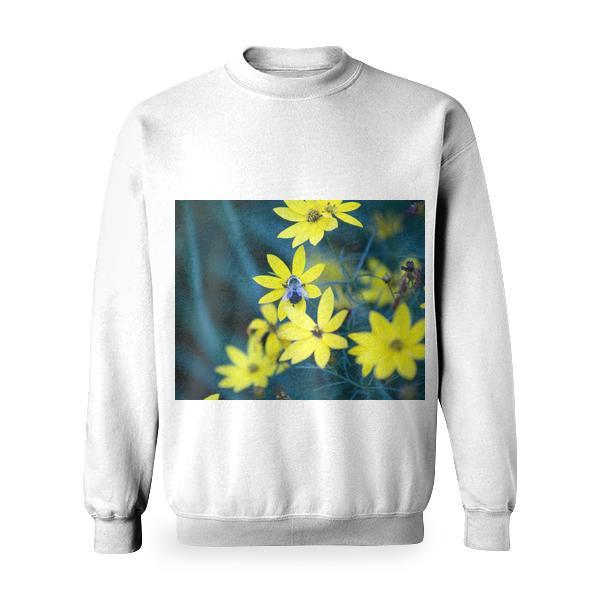 Yellow Petal Flowers Basic Sweatshirt