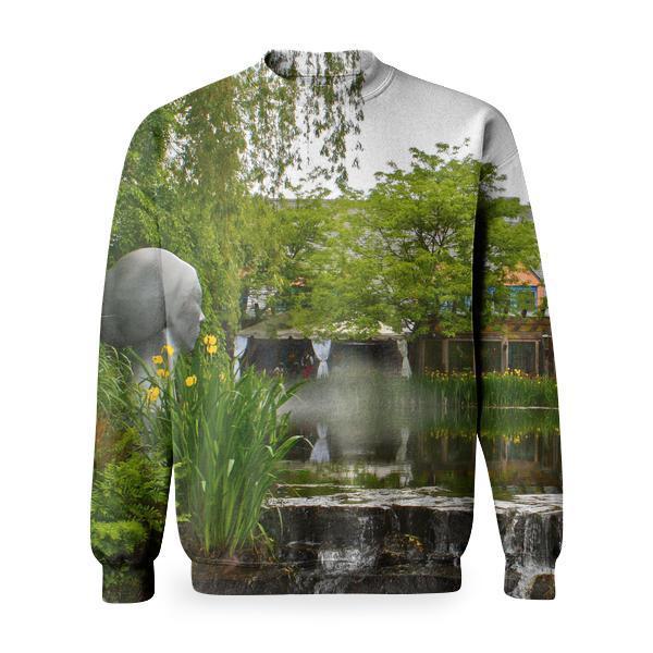Wood Landscape Water Summer Basic Sweatshirt
