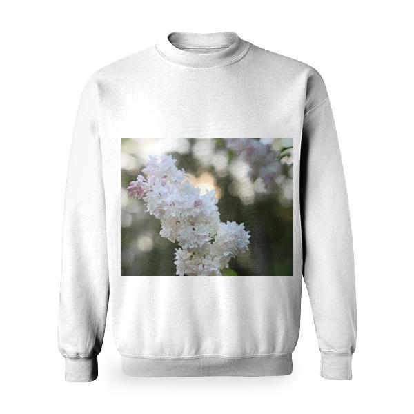 White Flower Bokeh Basic Sweatshirt