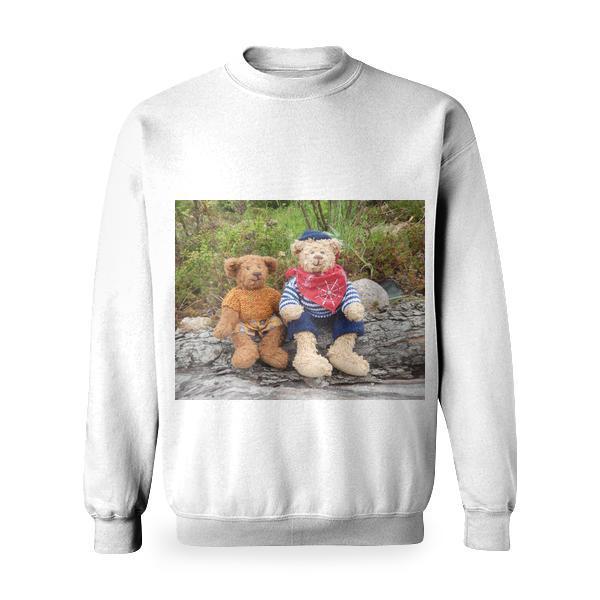 2 Brown Teddy Bear Basic Sweatshirt