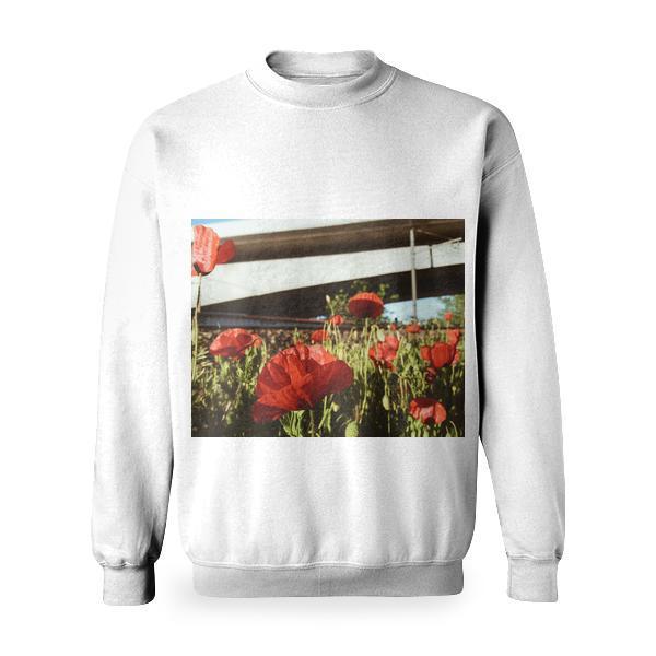 Red Flower Basic Sweatshirt