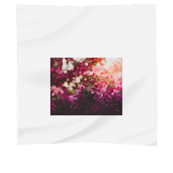 Pink Green And Purple Flowers During Daytime Scarf