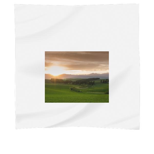 Green Grass Field During Sunset Scarf