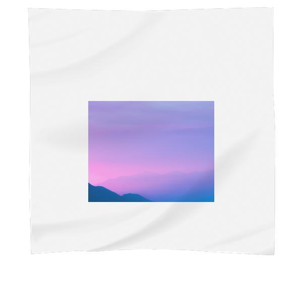 Silhouette Photo Of A Mountain During Sunset Scarf