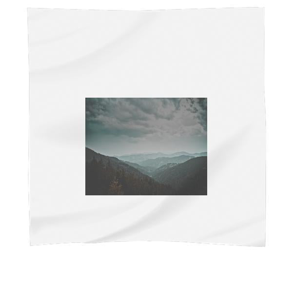 Black Mountains Under Cloudy Sky During Daytime Scarf