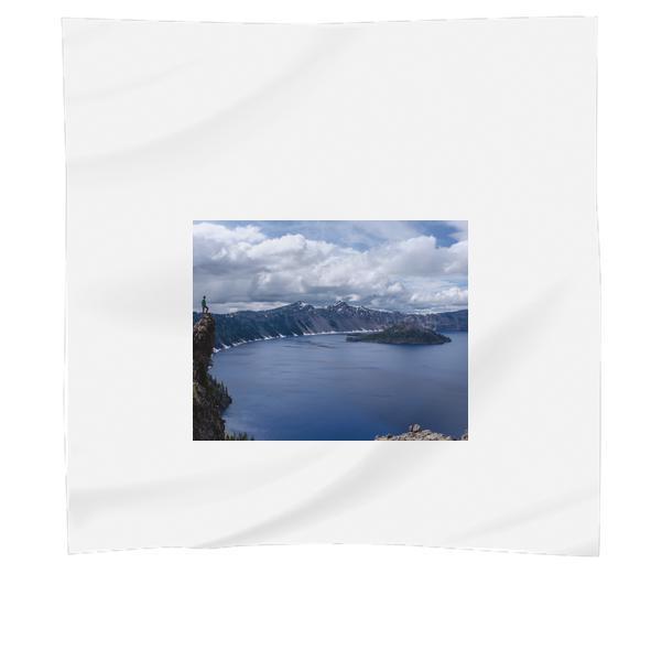 Aerial View Of Mountain Under Cloudy Sky Scarf