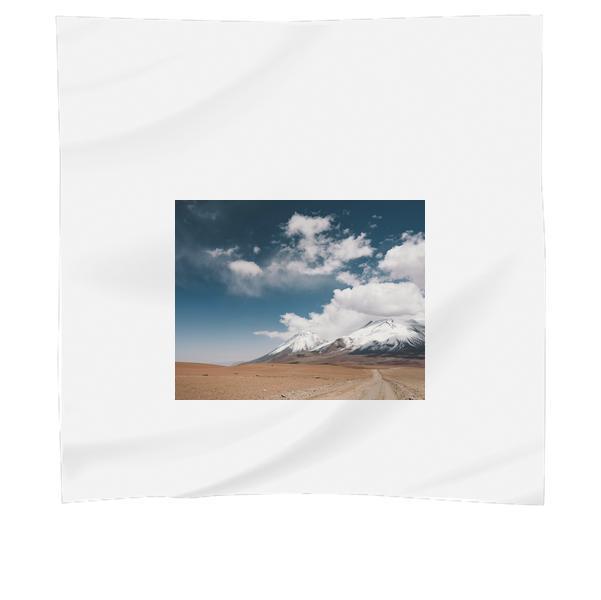 Snow Top Mountains Under Blue Sky With White Clouds During Daytime Scarf
