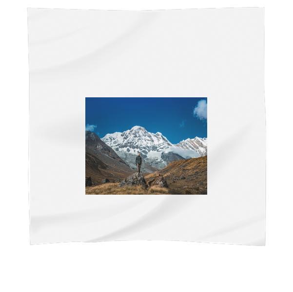 Scenic View Of Mountain Range Against Blue Sky Scarf