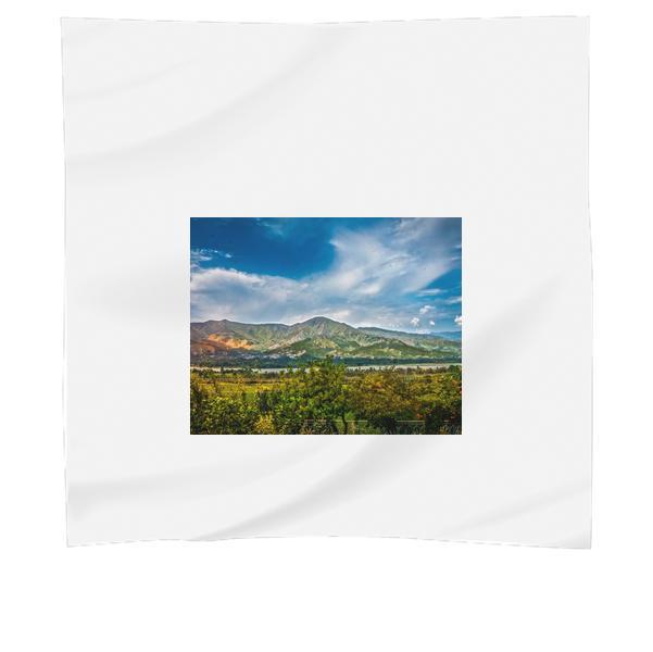 Nature Photography Of Mountains And Trees Under Cloudy Sky During Daytime Scarf