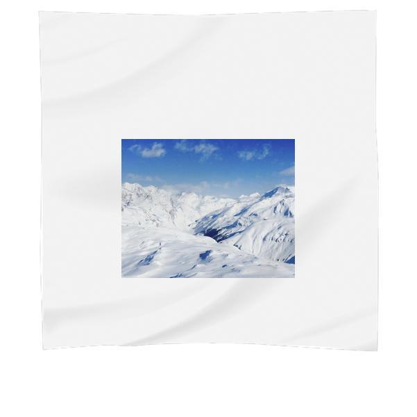 Snow Covered Mountain Under Blue Sky During Daytime Scarf
