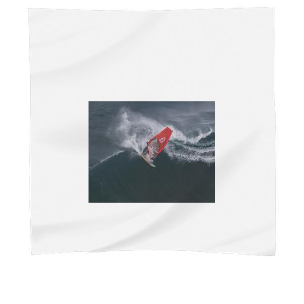 Person In Surfboard The Wave During Daytime Scarf