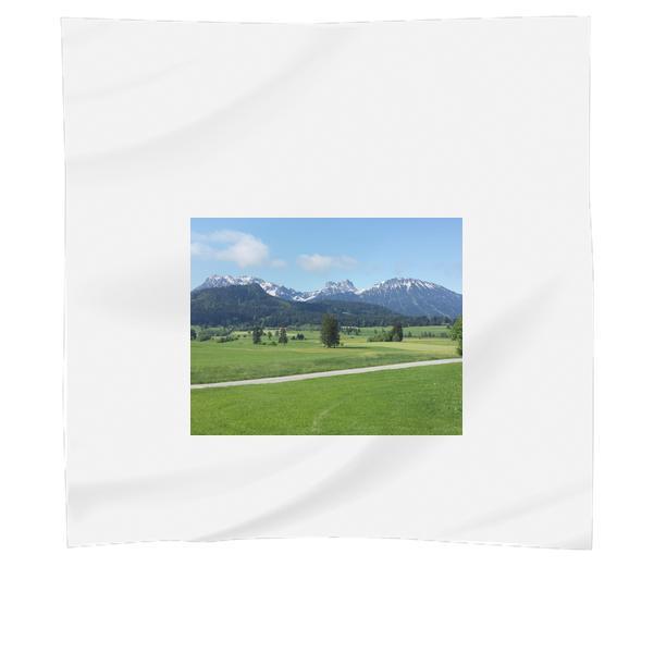 Green Trees On Green Grass Field Scarf