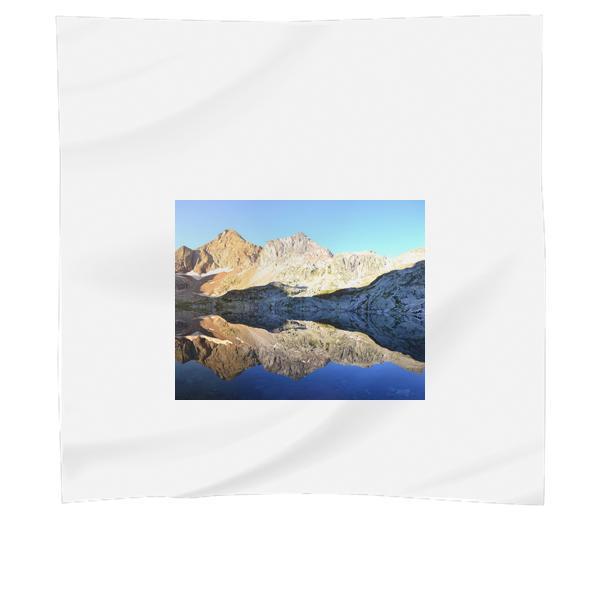 Brown Mountain Near Body Of Water During Daytime Scarf