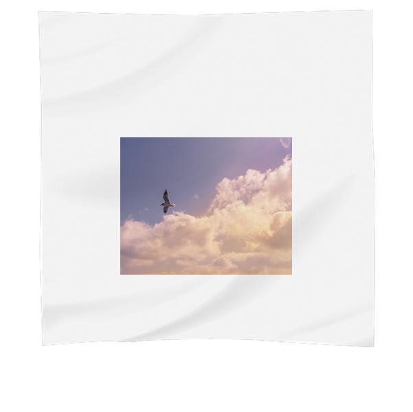 White Bird Flying Under Cloudy Sky During Daytime Scarf