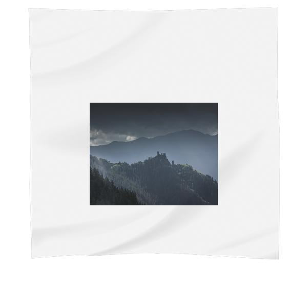 Landscape Photography Of Forest Mountain Scarf