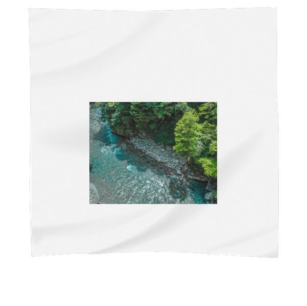 Body Of Water Between Gray Stone Ground And Green Trees During Daytime Scarf