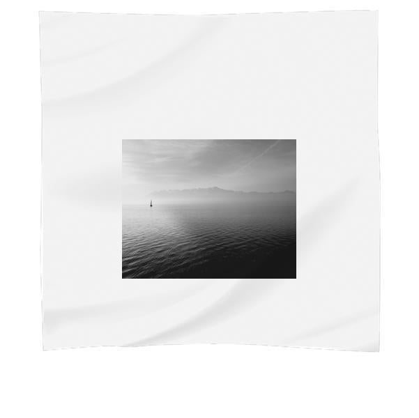 BlackAndWhite Nature Sailing Ship Scarf