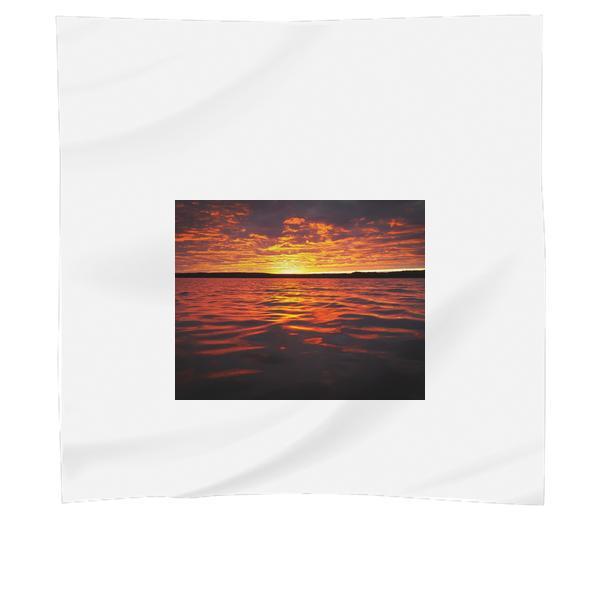Sea Water Near Mountain During Sunset Scarf