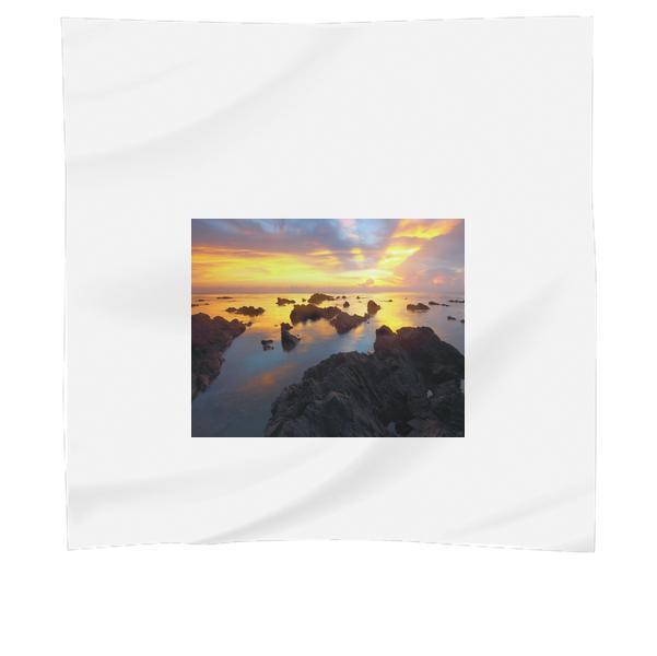 Rock Formation By Seat During Sunset Scarf