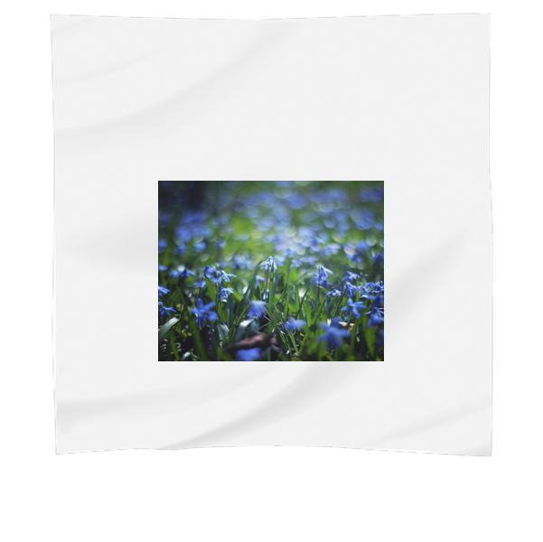 Close Up Photo Of Blue Petaled Flower During Daytime Scarf