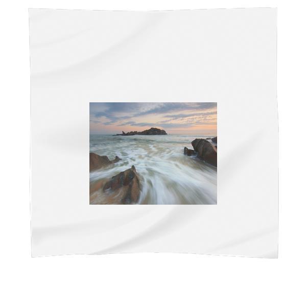 Brown Rocks Near A Body Of Water During Daytime Scarf