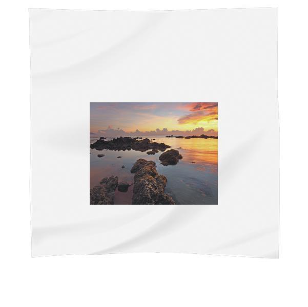 Rocks On Body Of Water During Sunset Scarf