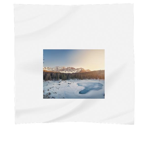 Body Of Water Surrounded By Snow Near Trees During Daytime Scarf