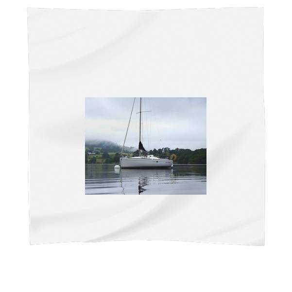 White Fishing Boat On The Body Of Water During Daytime Scarf