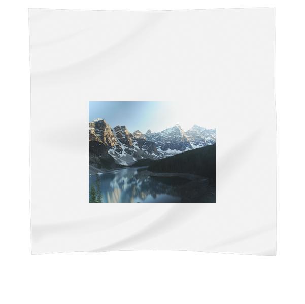 Body Of Water Near Mountain With Snow During Daytime Scarf