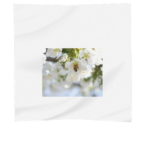 Selective Photo Of A Bee In White Petaled Flower During Daytime Scarf