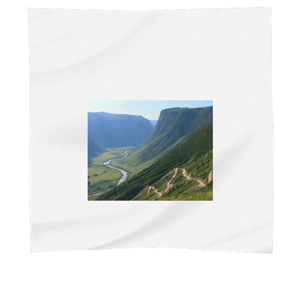 Landscape Mountains Nature Trees Scarf