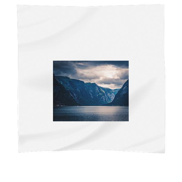 Ocean Near Mountain Ranges During Sunset Scarf