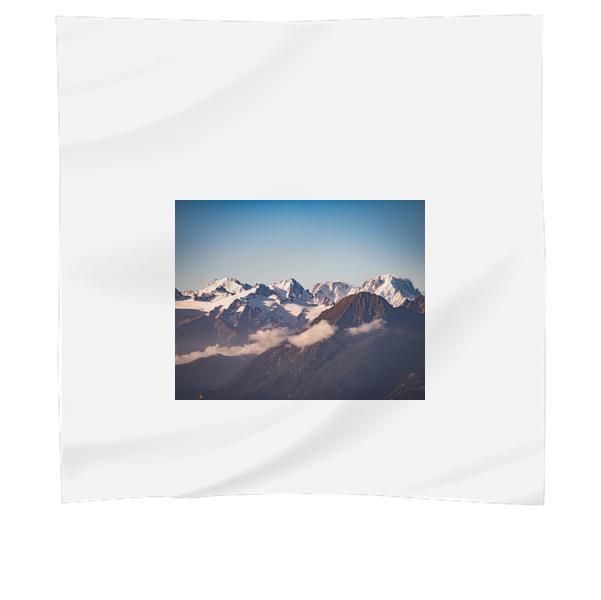 Rocky Mountain Covered By White Snow During Daytime Scarf