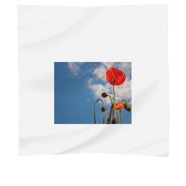 Red Flower During Daytime Scarf