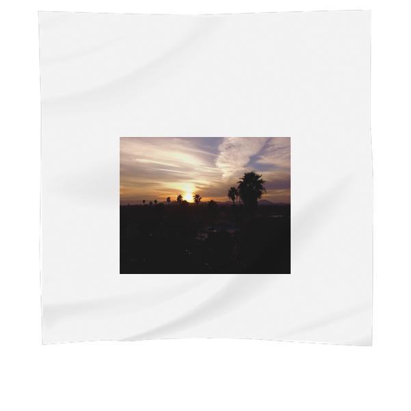 Silhouette Of Palm Trees During Sunset Scarf