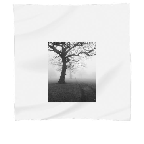 Wood BlackAndWhite Landscape Nature Scarf