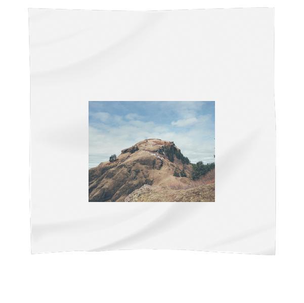 Photo Of Brown Mountain During Daytime Scarf