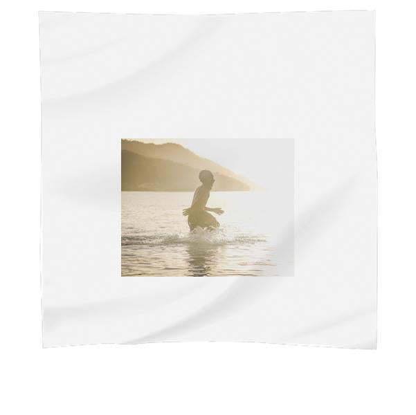 Boy Rushing Into The Body Of Water During Daytime Scarf