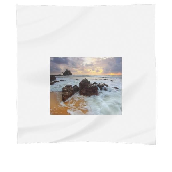 View Of Sea Against Cloudy Sky During Sunset Scarf