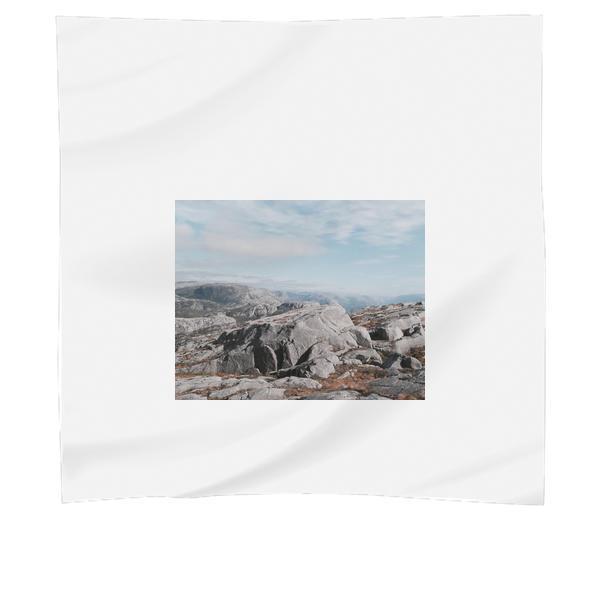 Grey Rock Under White Clouds And Blue Sky During Daytime Scarf