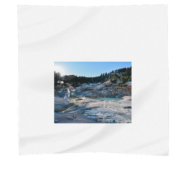 Green Trees In The Mountain During Daytime Scarf