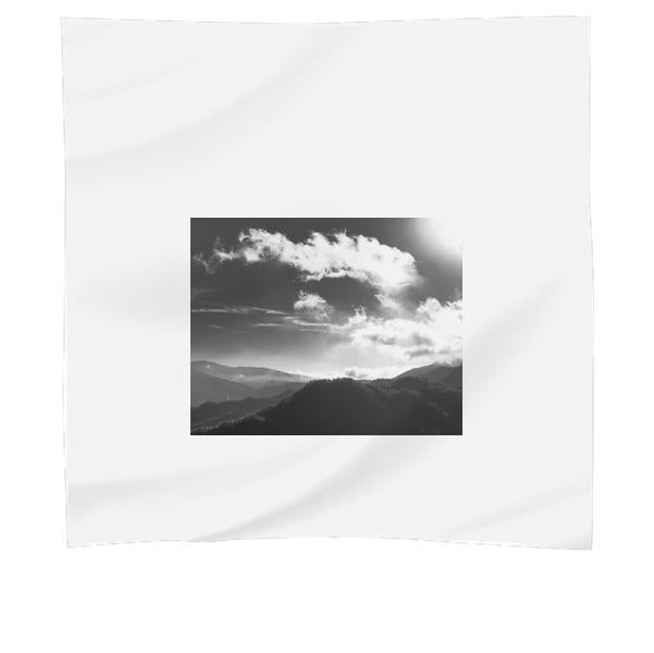 BlackAndWhite Landscape Mountains Nature Scarf
