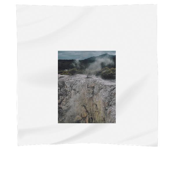 Photo Of Snow Coated Foggy Mountain During Daytime Scarf