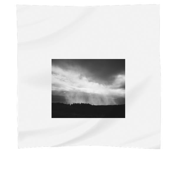 BlackAndWhite Nature Clouds Hills Scarf